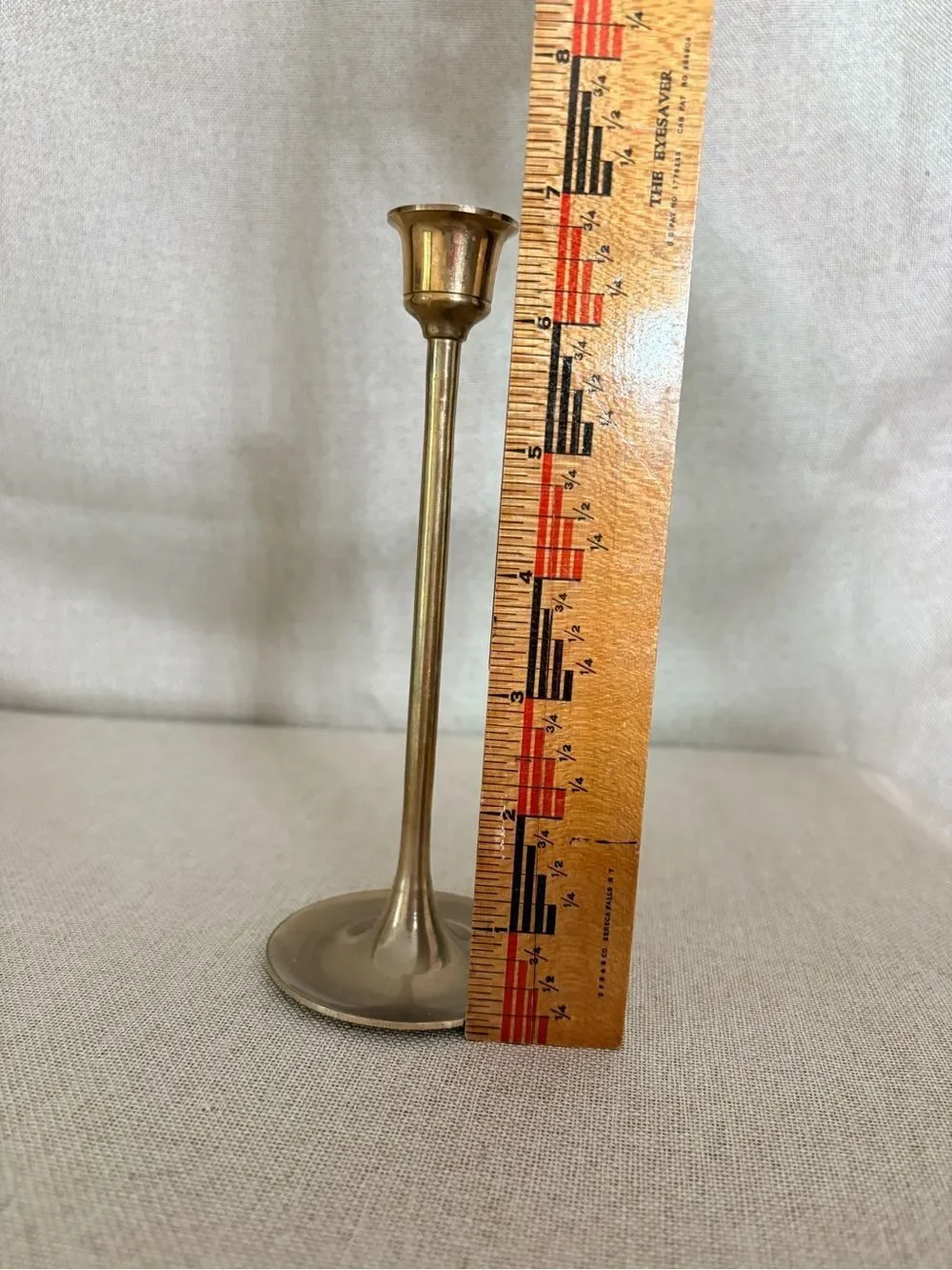 Vintage Brass Candlestick Holder Single Taper Candle Mid Century Decor